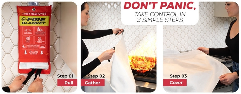 how to use Cobra Fire Blanket
