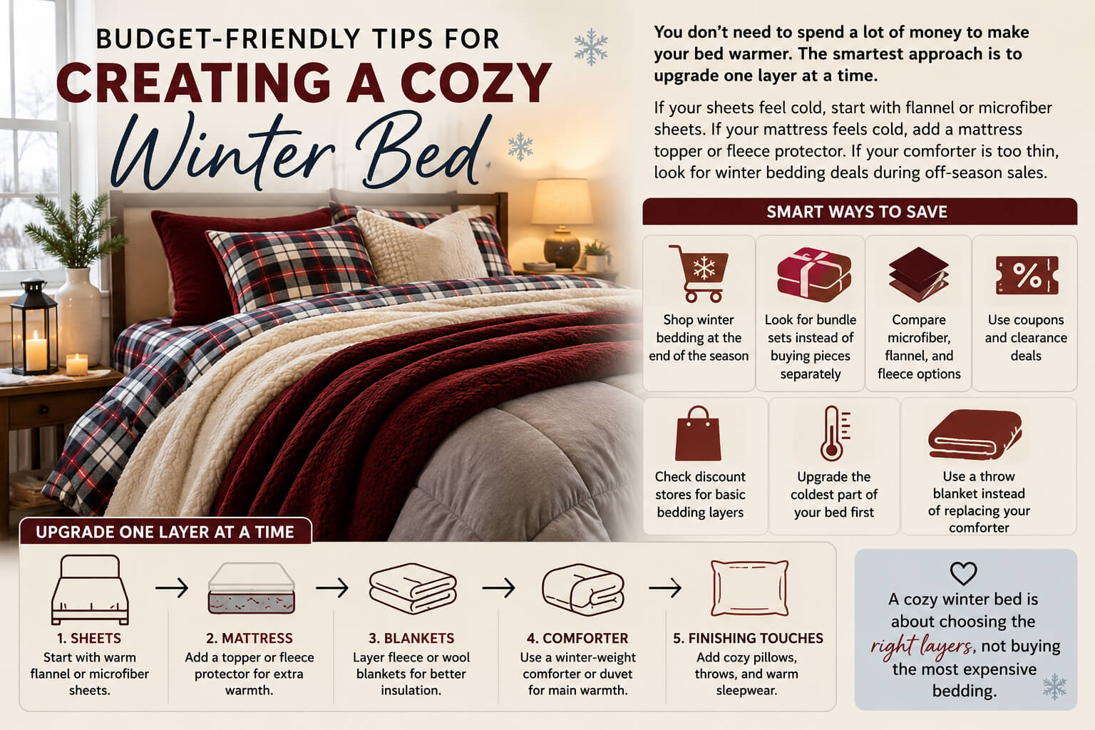 Budget-Friendly Tips for Creating a Cozy Winter Bed
