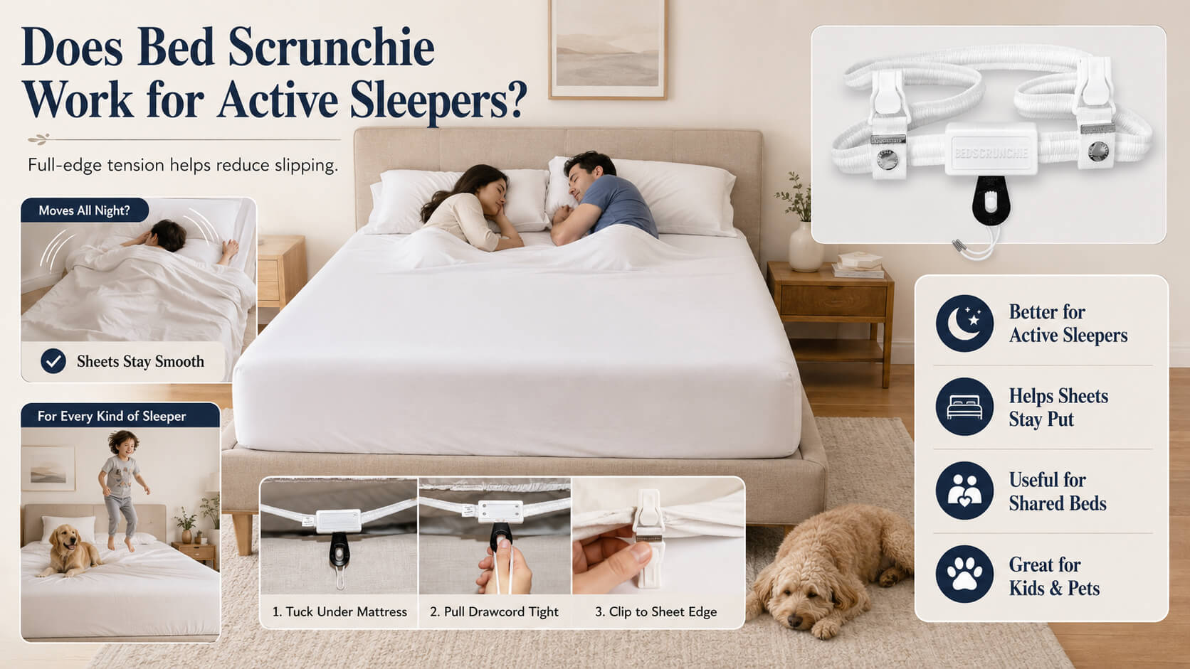 Does Bed Scrunchie Work for Active Sleepers