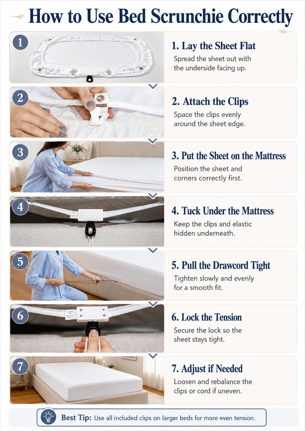 How to Use Bed Scrunchie Correctly