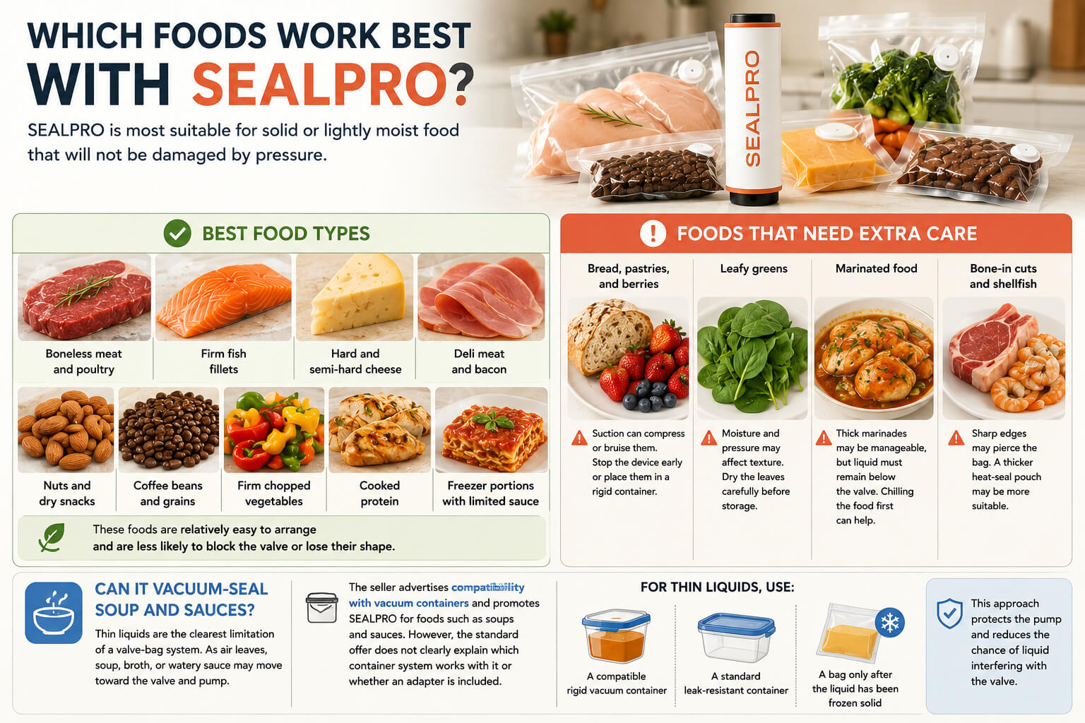 Which Foods Work Best With SEALPRO